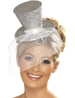 Mini Glitter Hogehoed Zilver Vrouw