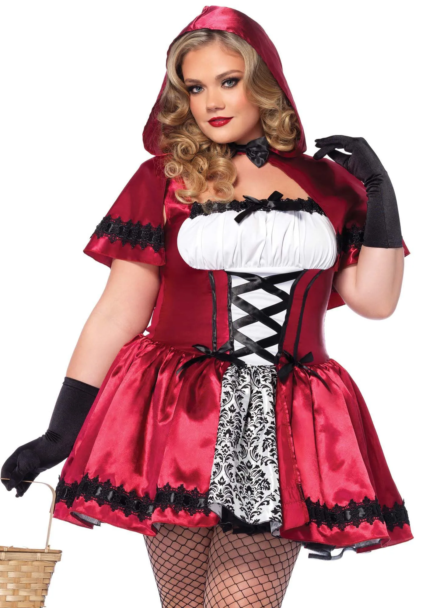 Gothic Roodkapje Sexy Jurk (Plus Size) Vrouw 2 Gothic Roodkapje Sexy Jurk (Plus Size) Vrouw - Afbeelding 2