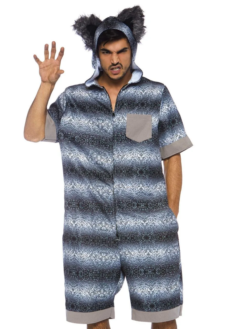 Grote Slaperige Wolf Pyjama Man Kostuum 1 Grote Slaperige Wolf Pyjama Man Kostuum