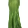 Glimmende Spandex Zeemeermin Rok Groen Alg Plus Size Vrouw