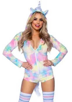 Fantastische Fantasie Eenhoorn Tie Dye Vrouw Kostuum