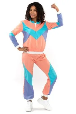 Fout 80s Trainingspak New Kids Jaren 80 Yannah Vrouw Kostuum