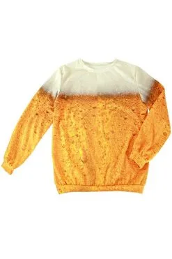 Goud Gele Rakker Bier Fleece Trui