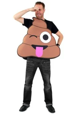 Drol Emoticon Poep Kostuum Man