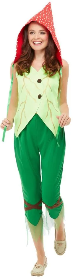 Vliegenzwam Paddenstoel Kabouter Vrouw Kostuum