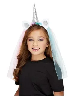 Regenboog Eenhoorn Hoofdband Met Sluier