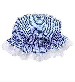 Boerinnen Slaapmuts Blauw / Wit Gestreept