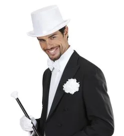 Hoge Hoed Wit, Fluweel -Toga Winkel wdm1014 1435b c 1