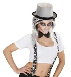 Hoge Hoed Grijs, Fluweel -Toga Winkel wdm1014 1436g d