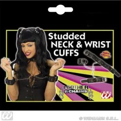 Lederlook Nek En Pols Band Met Spijkers -Toga Winkel wdm1014 7120n c