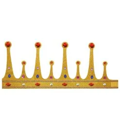 Maxi Glitter Kroon Met Stenen, Buigbaar