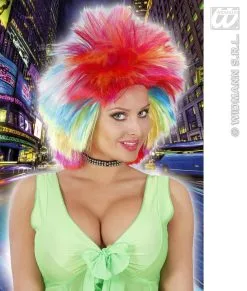 Pruik, Punk Multi Kleuren