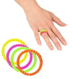 Rock Chick Set Van 4 Neon Ringen