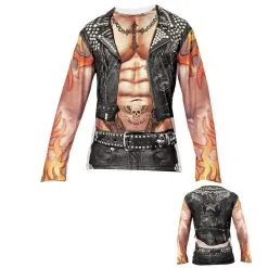 Lange Mouwen Rocker / Biker Tattoo T-Shirt Man -Toga Winkel wdm 2017 986e 3 12