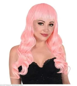 Pruik Bella Von Meerjung, Roze
