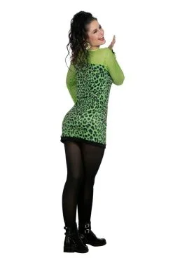 Jurk Panter Groen Vrouw -Toga Winkel wlb2020 4094b 3 16